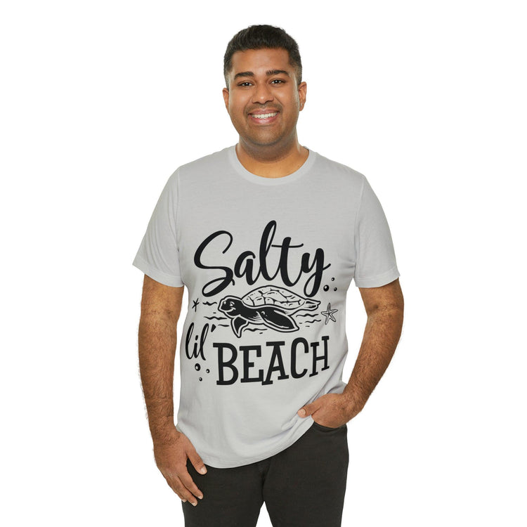 Salty lil Beach Unisex Jersey Short Sleeve Tee - MessyBunFun - Your Destination for Stylish Unisex Clothing, Tops and bottoms - MessyBunFun.com