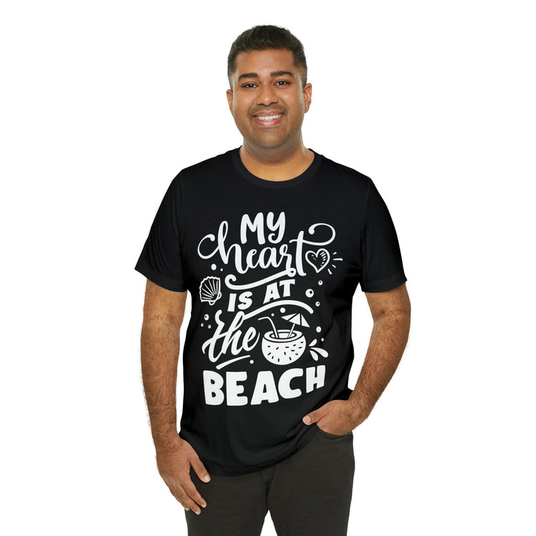 My Heart Is At The Beach Unisex Jersey Short Sleeve Tee