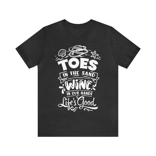 Toes In The Sand Unisex Jersey Short Sleeve Tee