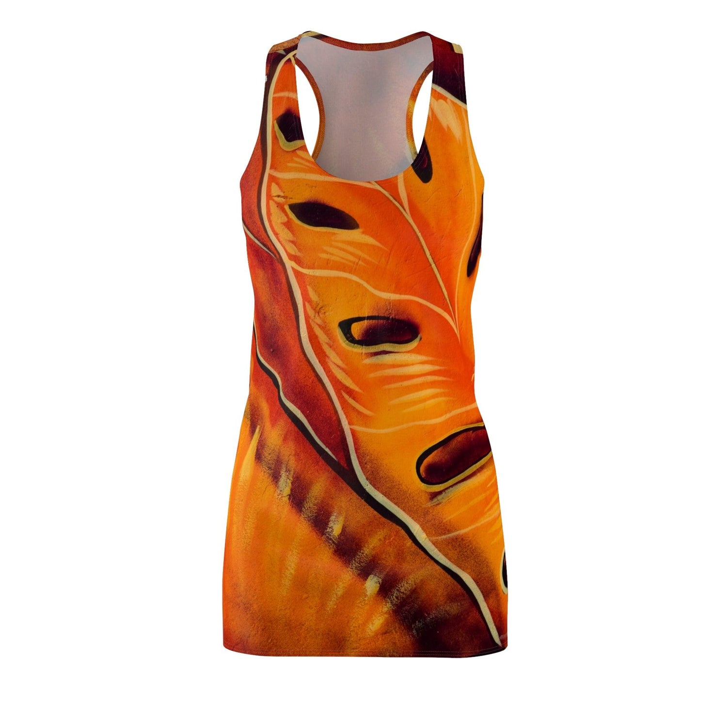 Orange Hotness Women's Cut & Sew Racerback Dress