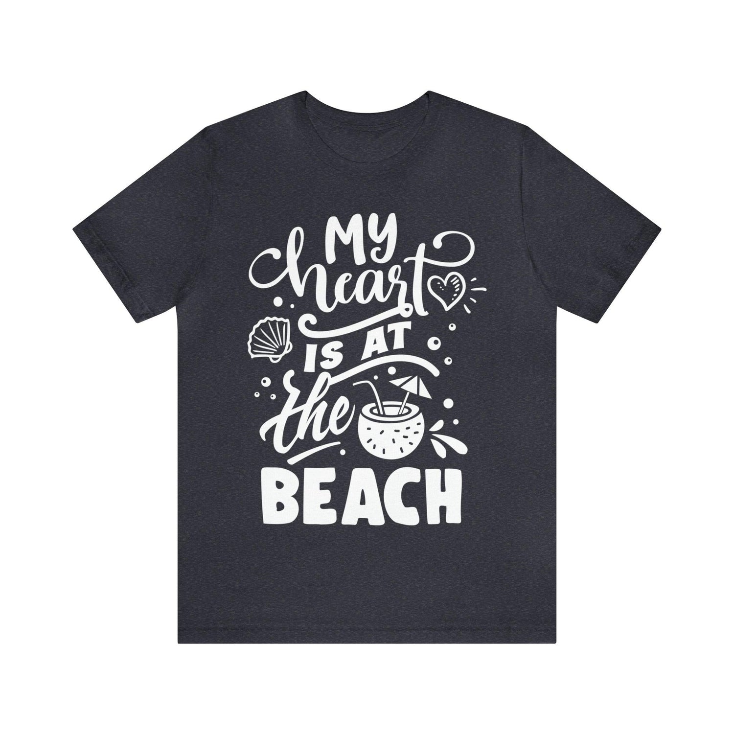 My Heart Is At The Beach Unisex Jersey Short Sleeve Tee