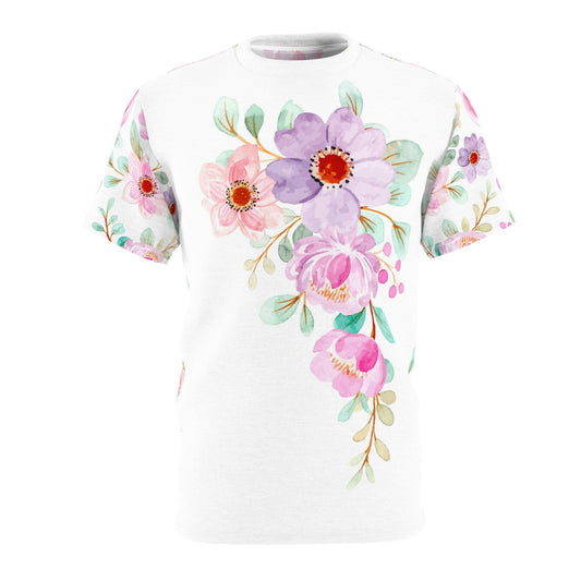 Pink Floral Unisex T-Shirt