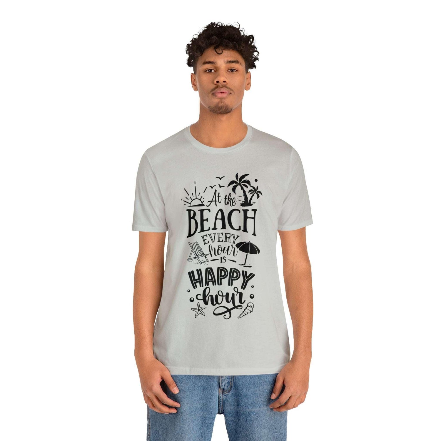 At The Beach Every Day Jersey Short Sleeve Tee
