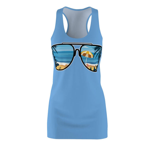 Blue Sunglasses Women's Racerback Dress