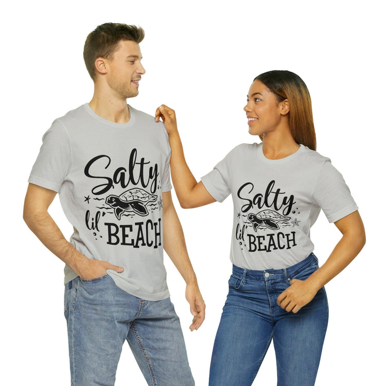 Salty lil Beach Unisex Jersey Short Sleeve Tee - MessyBunFun - Your Destination for Stylish Unisex Clothing, Tops and bottoms - MessyBunFun.com