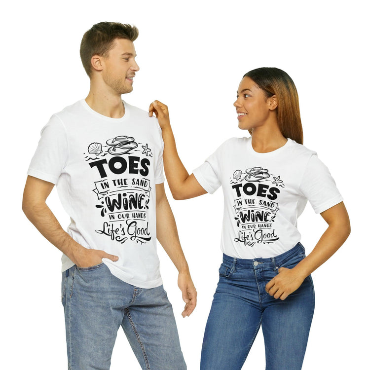 Toes In The Sand Unisex Jersey Short Sleeve T-Shirt - MessyBunFun - Your Destination for Stylish Unisex Clothing, Tops and bottoms - MessyBunFun.com