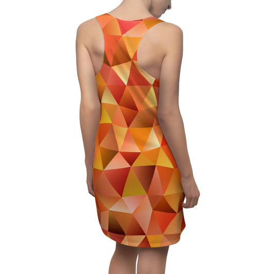Orange Triangles Women's Cut & Sew Racerback Dress