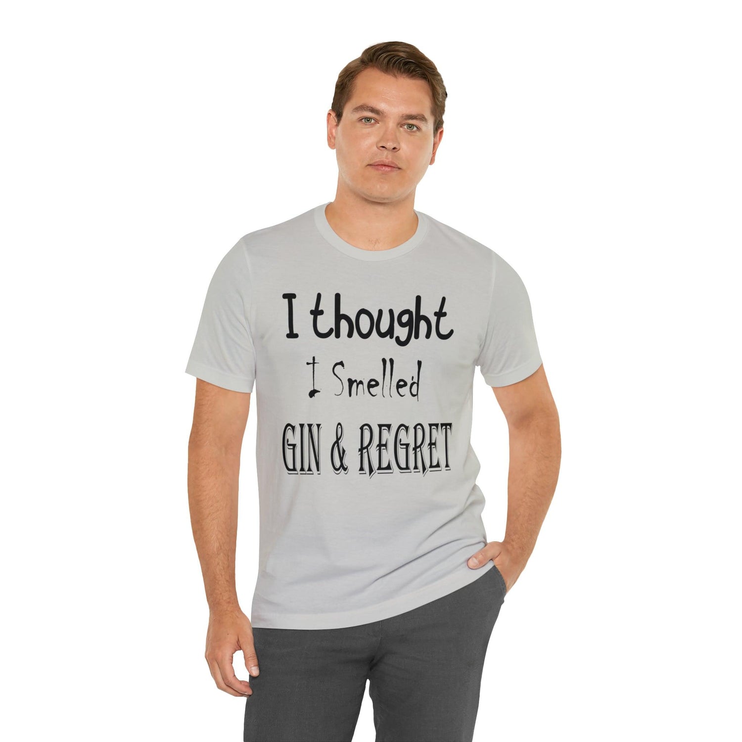 Gin & Regret Unisex Jersey Short Sleeve Tee - MessyBunFun - Your Destination for Stylish Unisex Clothing, Tops and bottoms - MessyBunFun.com