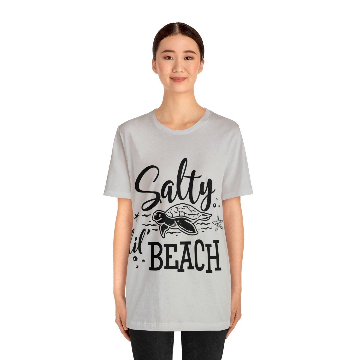 Salty lil Beach Unisex Jersey Short Sleeve Tee - MessyBunFun - Your Destination for Stylish Unisex Clothing, Tops and bottoms - MessyBunFun.com