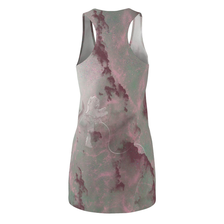 Pink and Gray Women's Cut & Sew Racerback Dress
