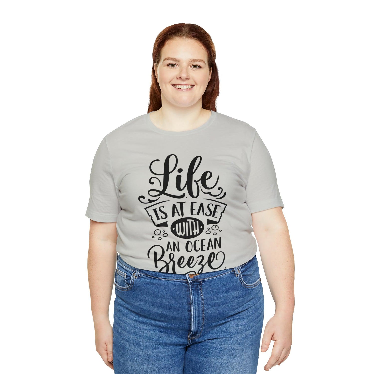 Life Is At Ease With An Ocean Breeze Unisex Jersey Short Sleeve Tee - MessyBunFun - Your Destination for Stylish Unisex Clothing, Tops and bottoms - MessyBunFun.com