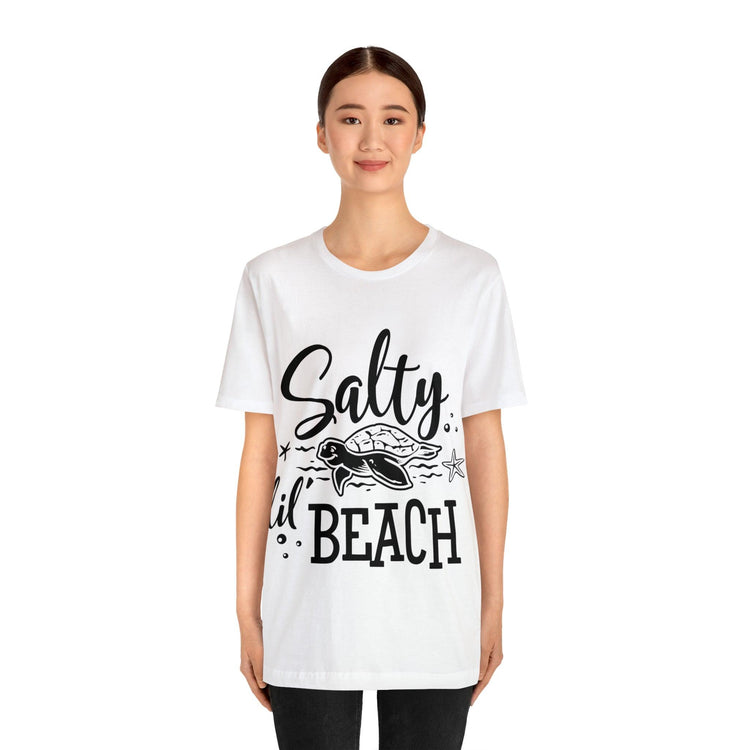 Salty lil Beach Unisex Jersey Short Sleeve Tee - MessyBunFun - Your Destination for Stylish Unisex Clothing, Tops and bottoms - MessyBunFun.com