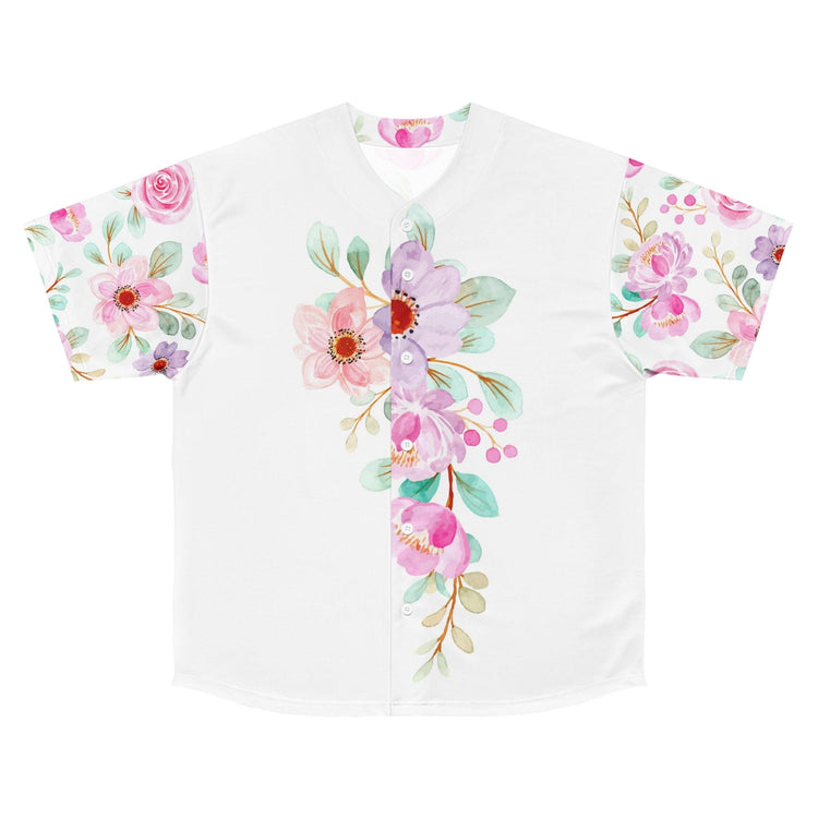 Pink Florals Baseball Jersey