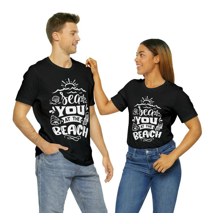 Sea You At The Beach Unisex Jersey Short Sleeve Tee - MessyBunFun - Your Destination for Stylish Unisex Clothing, Tops and bottoms - MessyBunFun.com