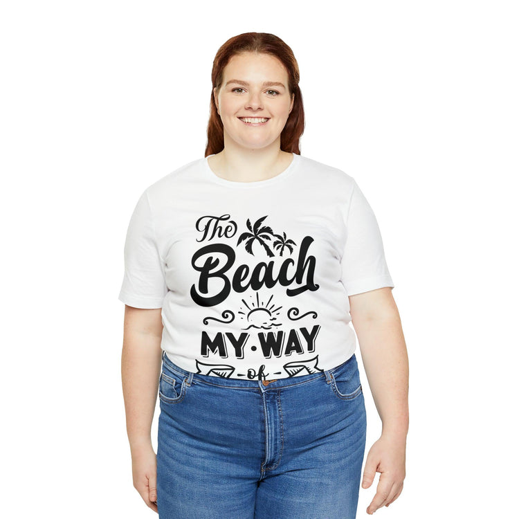 The Beach Is My Therapy Unisex Jersey Short Sleeve T-Shirt - MessyBunFun - Your Destination for Stylish Unisex Clothing, Tops and bottoms - MessyBunFun.com