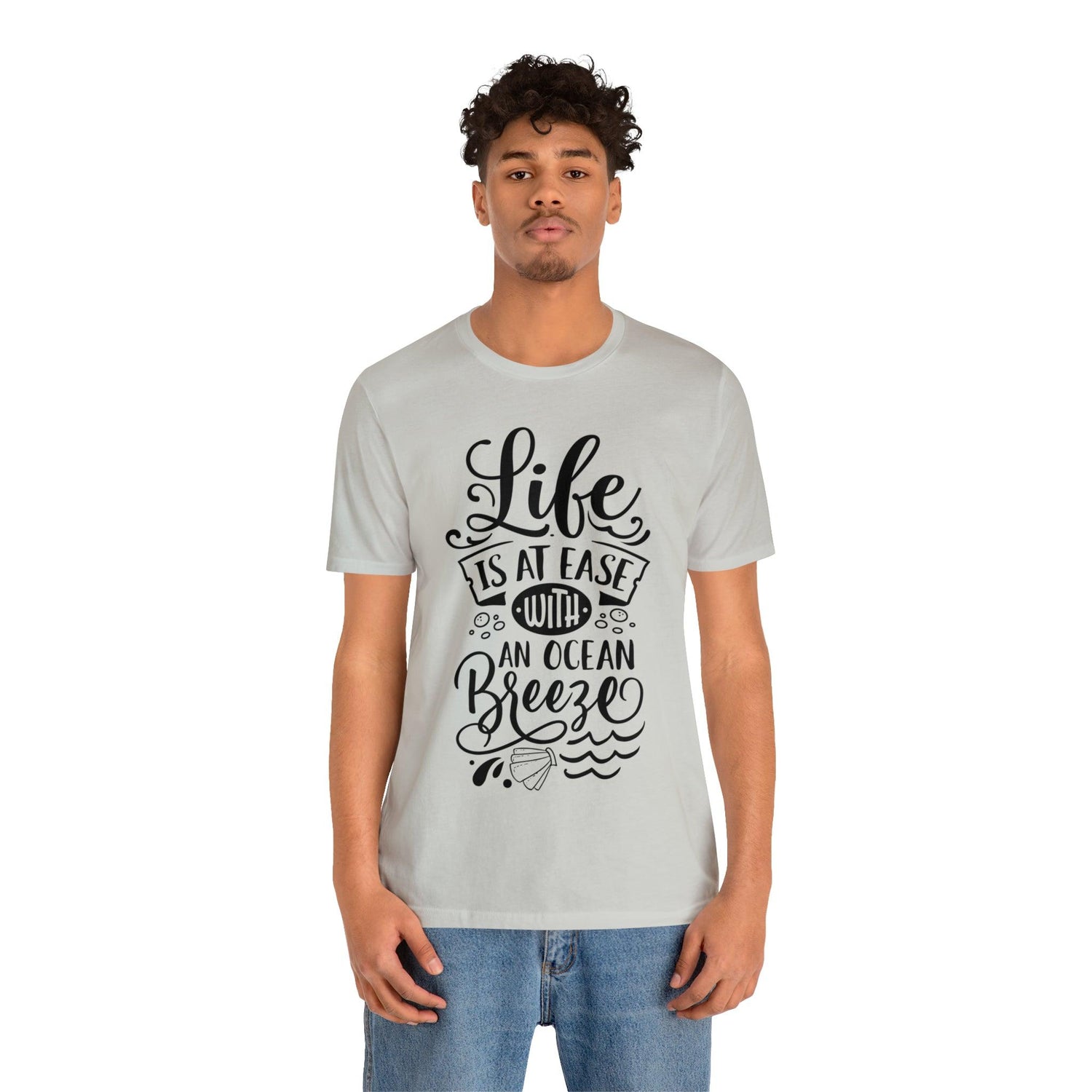 Life Is At Ease With An Ocean Breeze Unisex Jersey Short Sleeve Tee - MessyBunFun - Your Destination for Stylish Unisex Clothing, Tops and bottoms - MessyBunFun.com