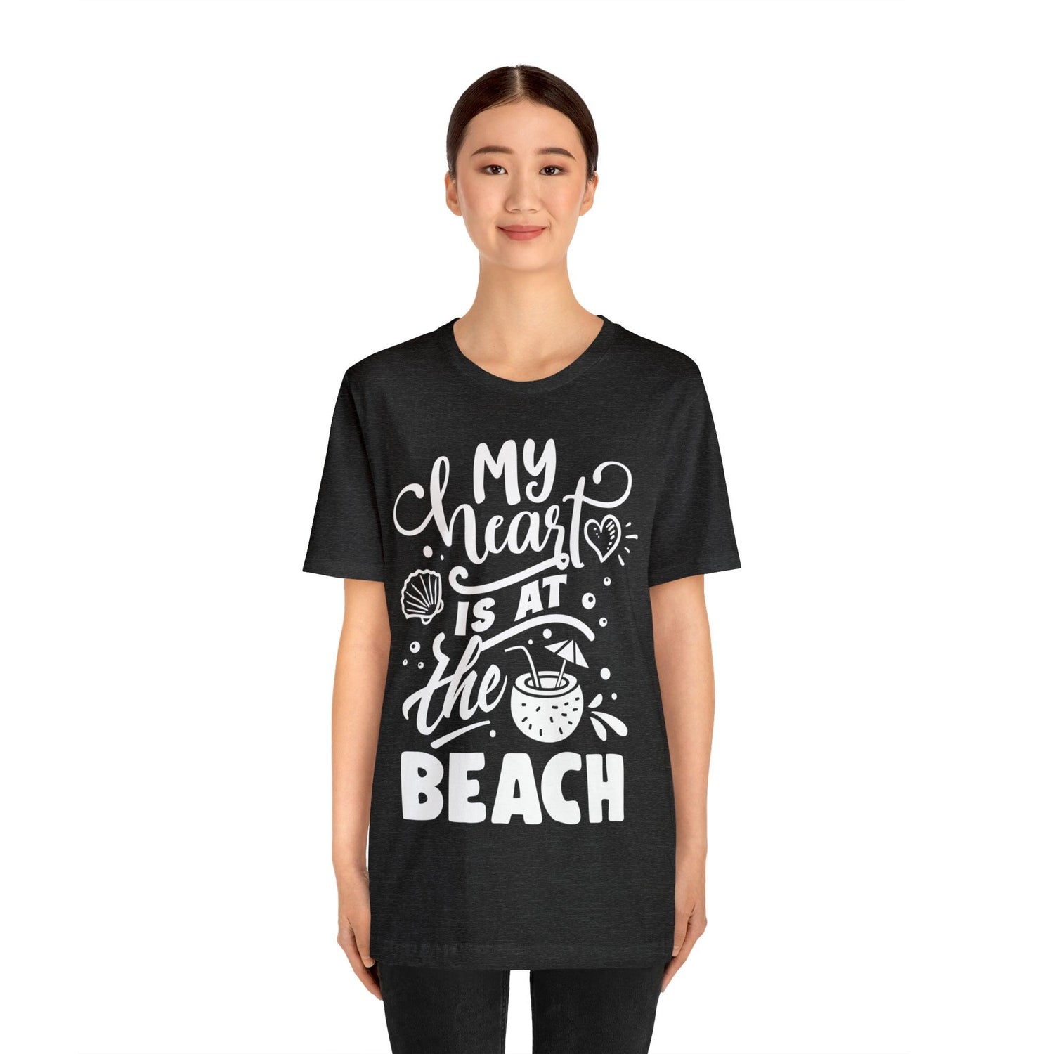 My Heart Is At The Beach Unisex Jersey Short Sleeve Tee