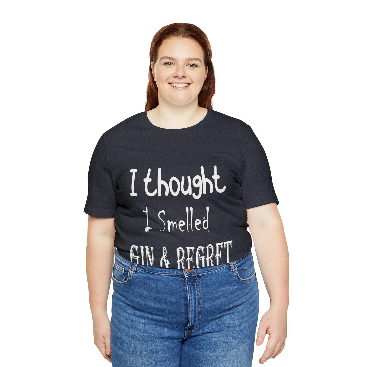 Gin and Regret Unisex Jersey Short Sleeve Tee - MessyBunFun - Your Destination for Stylish Unisex Clothing, Tops and bottoms - MessyBunFun.com