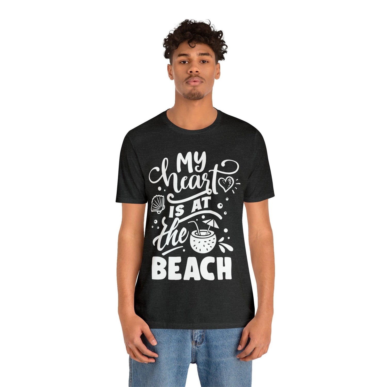 My Heart Is At The Beach Unisex Jersey Short Sleeve Tee