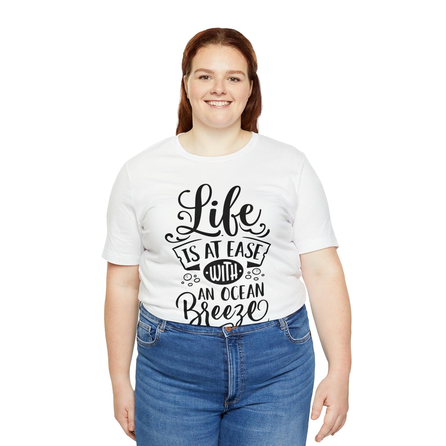 Life Is At Ease With An Ocean Breeze Unisex Jersey Short Sleeve Tee - MessyBunFun - Your Destination for Stylish Unisex Clothing, Tops and bottoms - MessyBunFun.com