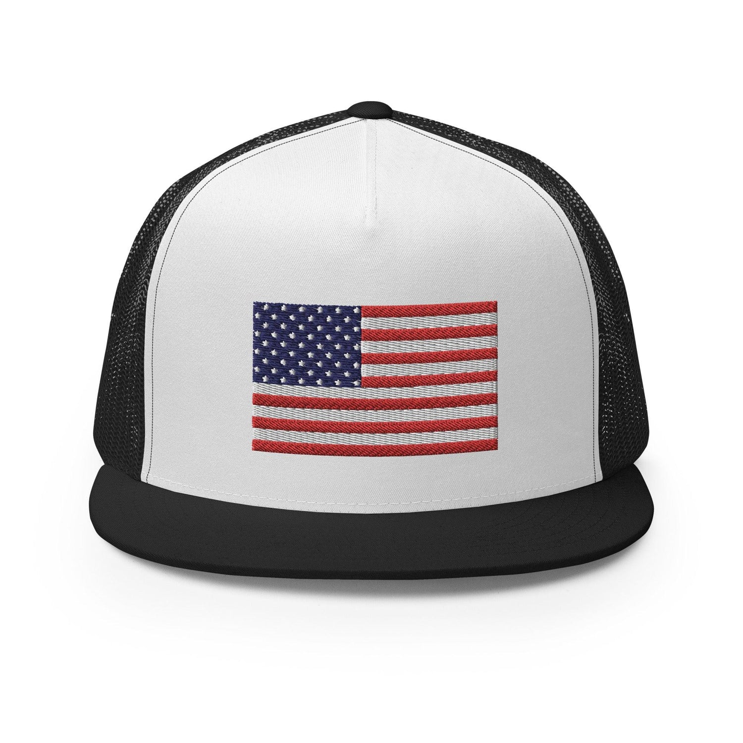 Embroidery American Flag Trucker Cap