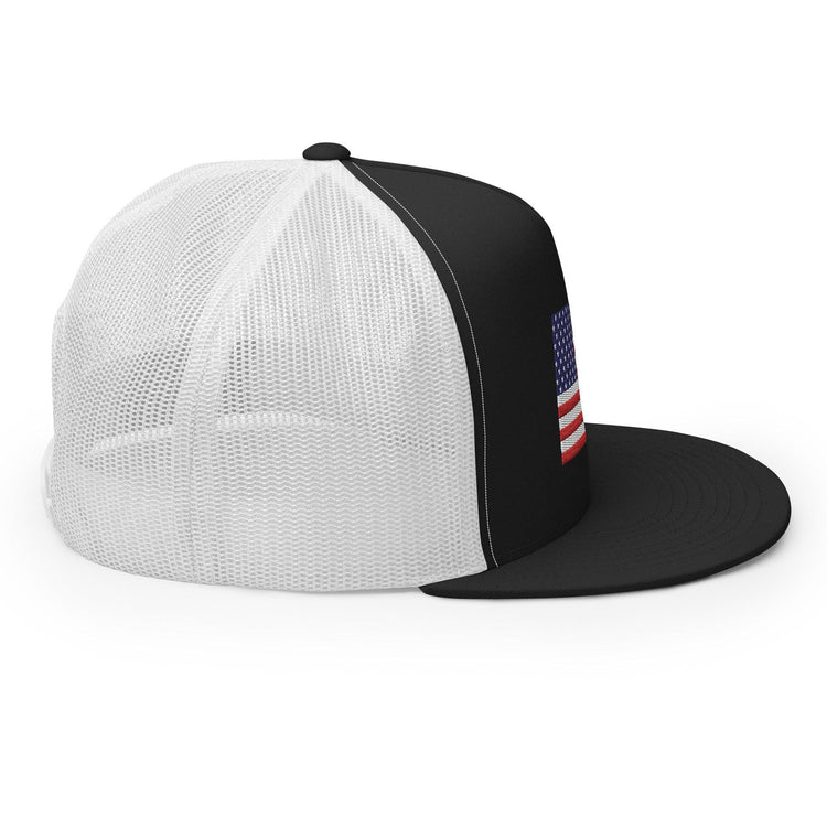 Embroidery American Flag Trucker Cap