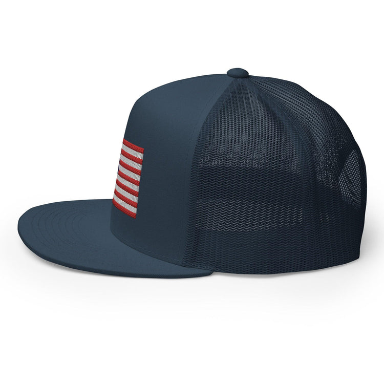 Embroidery American Flag Trucker Cap