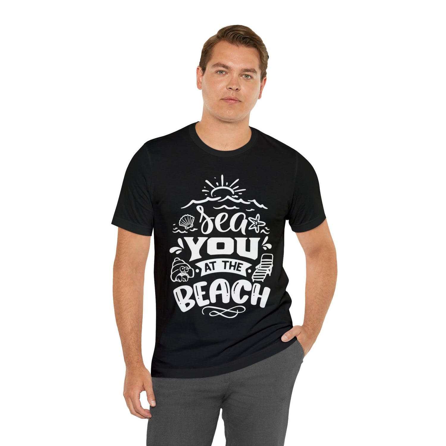 Sea You At The Beach Unisex Jersey Short Sleeve Tee - MessyBunFun - Your Destination for Stylish Unisex Clothing, Tops and bottoms - MessyBunFun.com