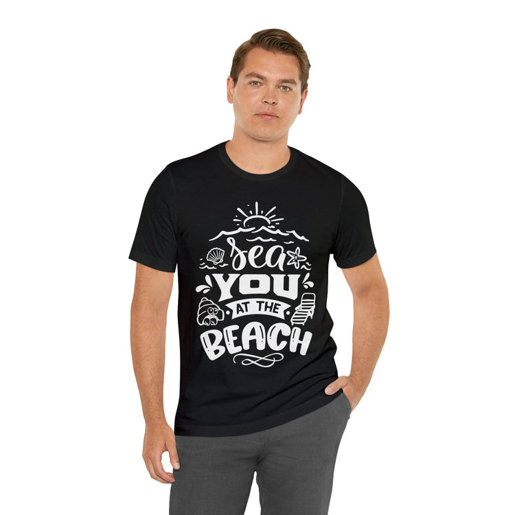 Sea You At The Beach Unisex Jersey Short Sleeve Tee - MessyBunFun - Your Destination for Stylish Unisex Clothing, Tops and bottoms - MessyBunFun.com