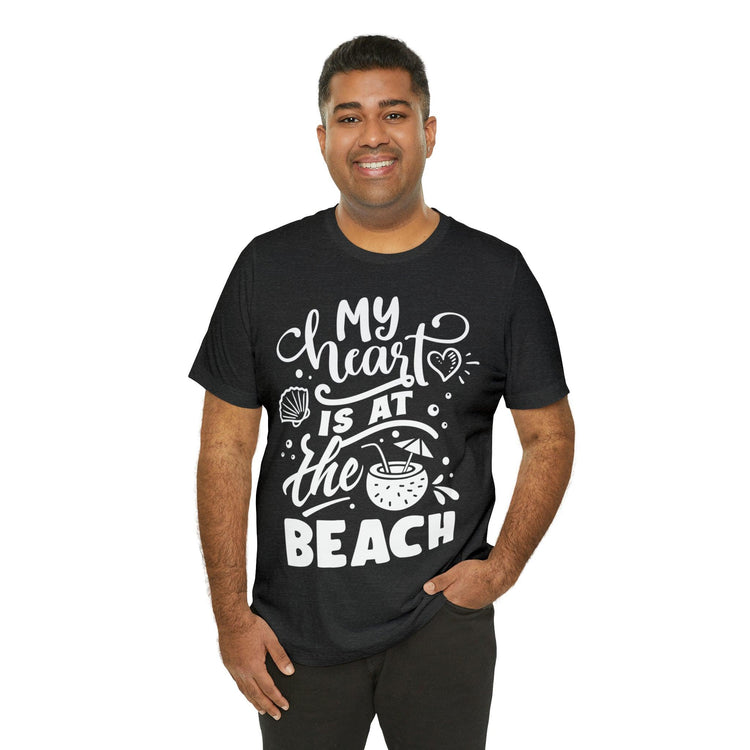 My Heart Is At The Beach Unisex Jersey Short Sleeve Tee