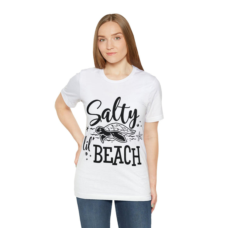 Salty lil Beach Unisex Jersey Short Sleeve Tee - MessyBunFun - Your Destination for Stylish Unisex Clothing, Tops and bottoms - MessyBunFun.com