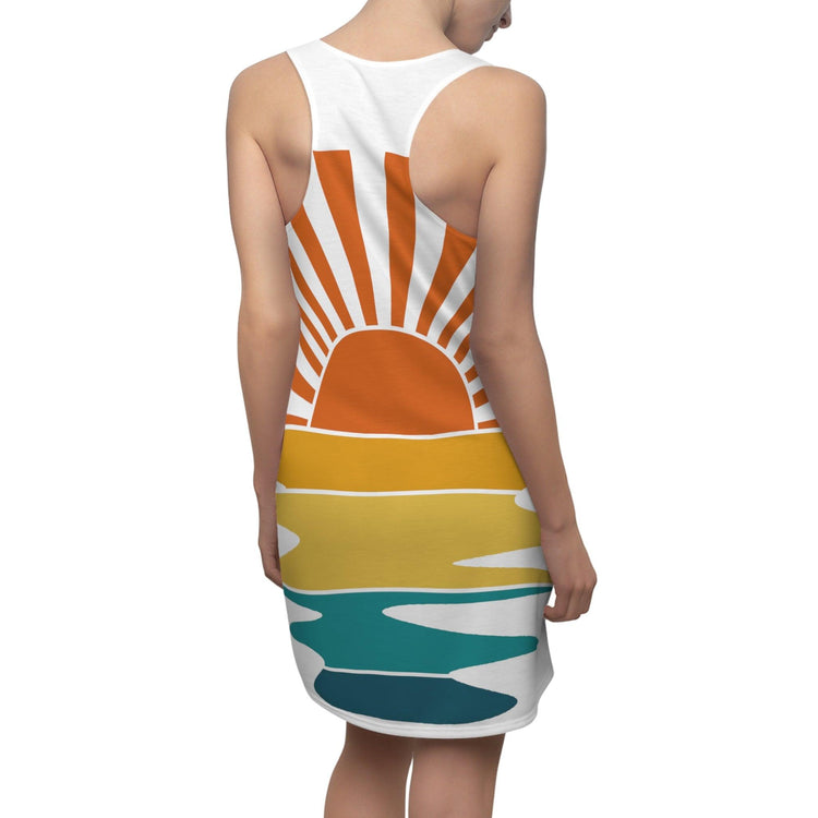 Sunset On The Water Women's Cut & Sew Racerback Dress