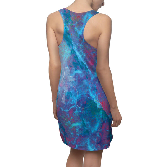Red and Blue Ink Women's Cut & Sew Racerback Dress
