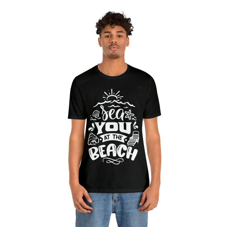 Sea You At The Beach Unisex Jersey Short Sleeve Tee - MessyBunFun - Your Destination for Stylish Unisex Clothing, Tops and bottoms - MessyBunFun.com