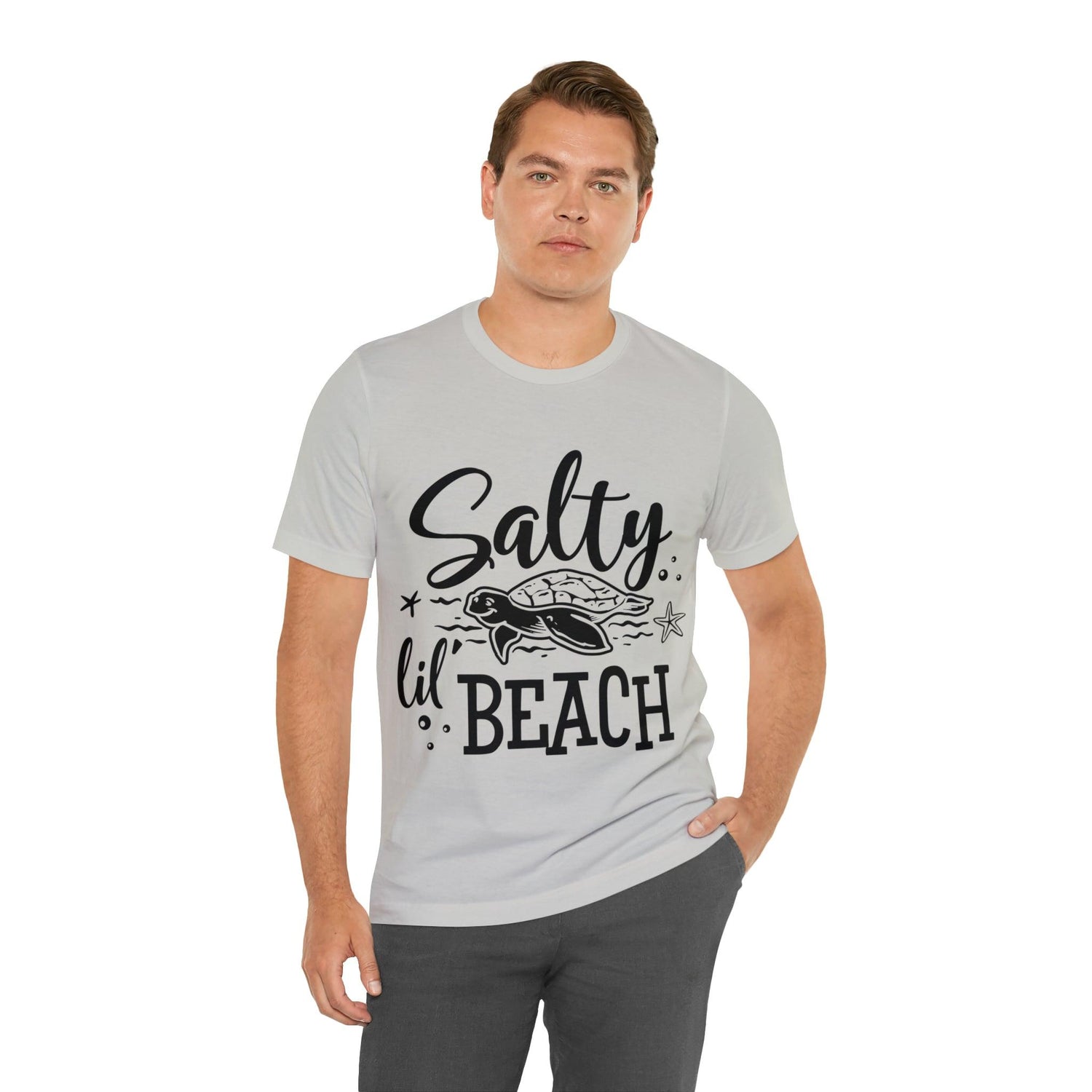 Salty lil Beach Unisex Jersey Short Sleeve Tee - MessyBunFun - Your Destination for Stylish Unisex Clothing, Tops and bottoms - MessyBunFun.com