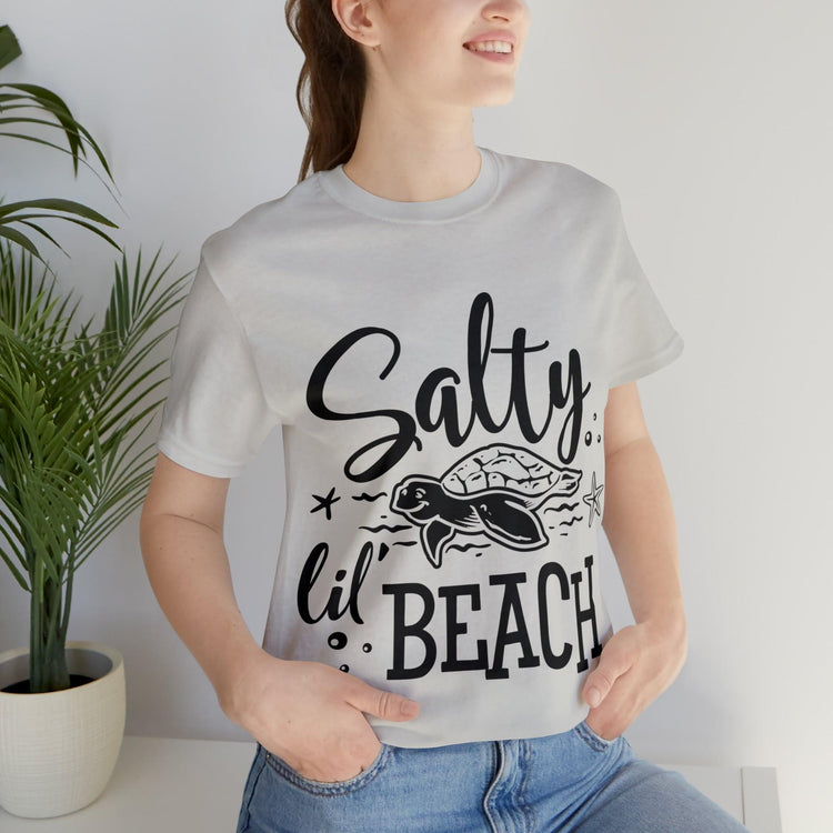 Salty lil Beach Unisex Jersey Short Sleeve Tee - MessyBunFun - Your Destination for Stylish Unisex Clothing, Tops and bottoms - MessyBunFun.com