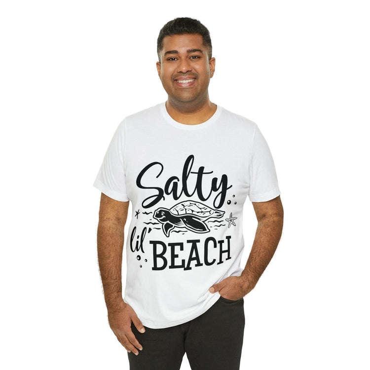 Salty lil Beach Unisex Jersey Short Sleeve Tee - MessyBunFun - Your Destination for Stylish Unisex Clothing, Tops and bottoms - MessyBunFun.com