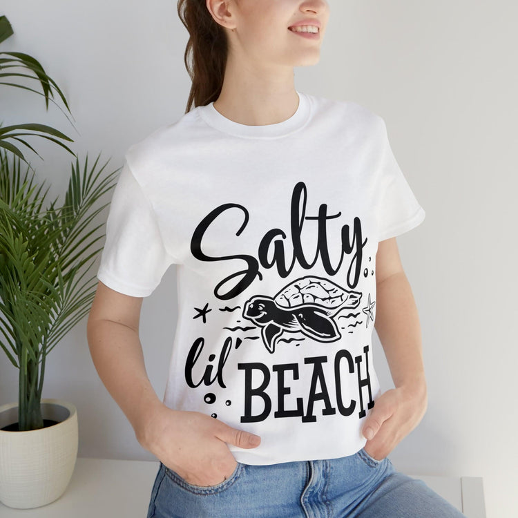 Salty lil Beach Unisex Jersey Short Sleeve Tee - MessyBunFun - Your Destination for Stylish Unisex Clothing, Tops and bottoms - MessyBunFun.com