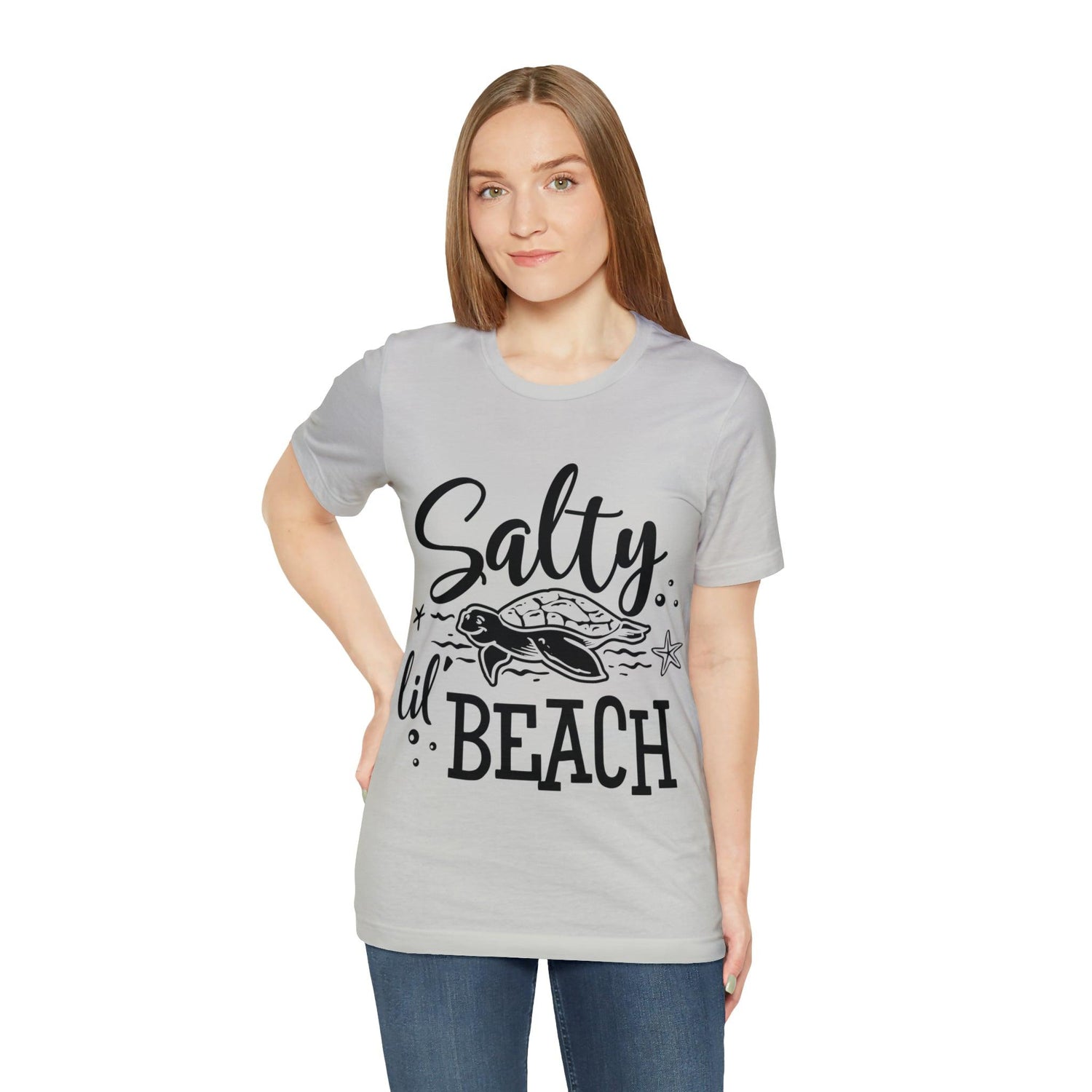 Salty lil Beach Unisex Jersey Short Sleeve Tee - MessyBunFun - Your Destination for Stylish Unisex Clothing, Tops and bottoms - MessyBunFun.com