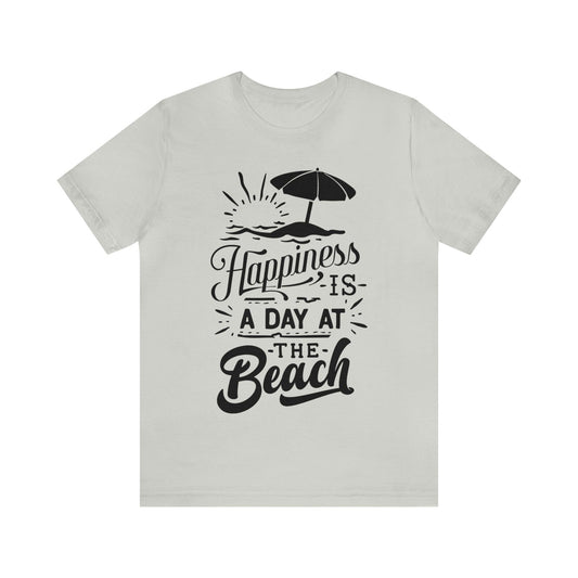 Happiness is a Day at the Beach Unisex Jersey Short Sleeve Tee