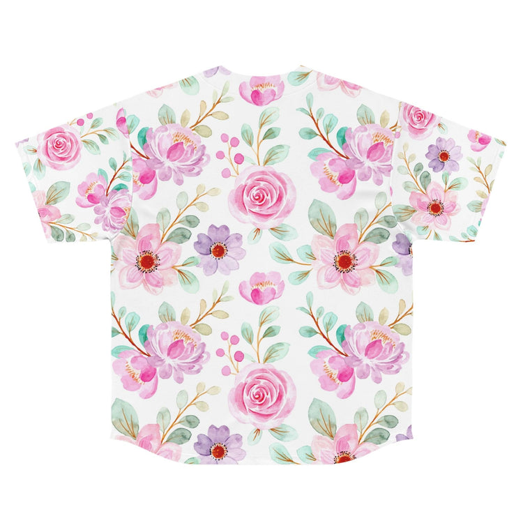 Pink Florals Baseball Jersey