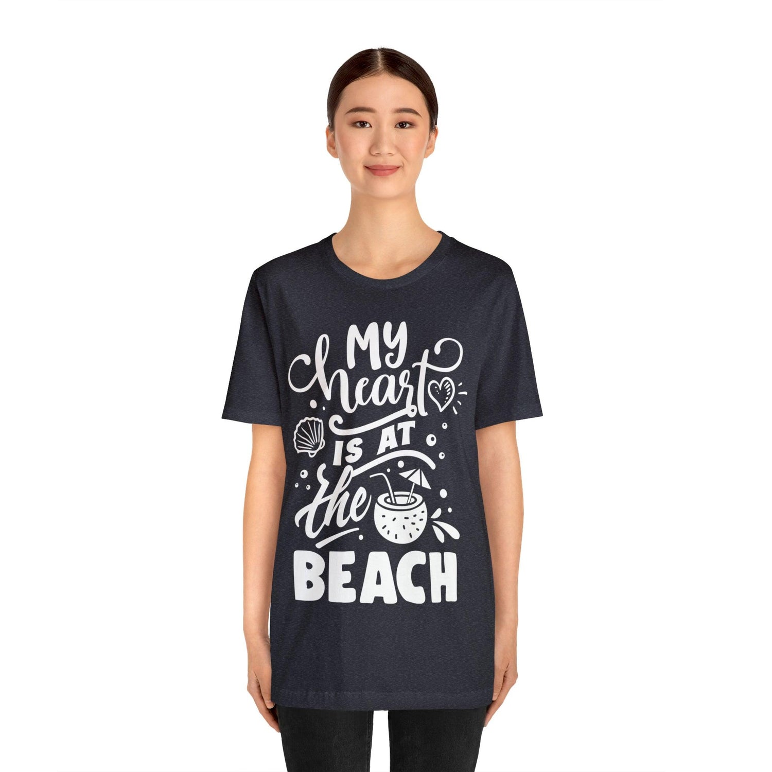 My Heart Is At The Beach Unisex Jersey Short Sleeve Tee