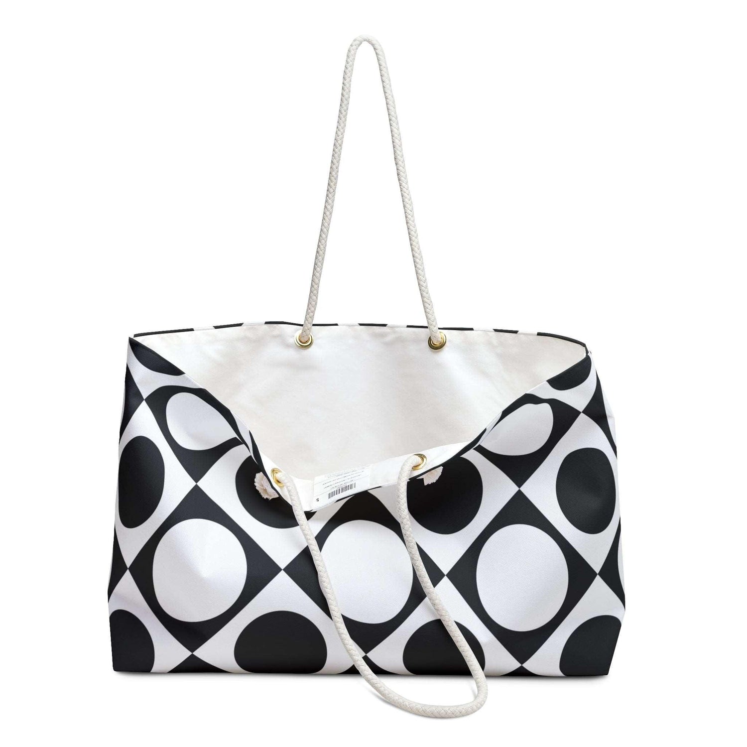 Black and White Design Weekender Bag