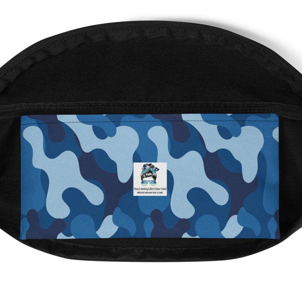 Blue Camo Fanny Pack