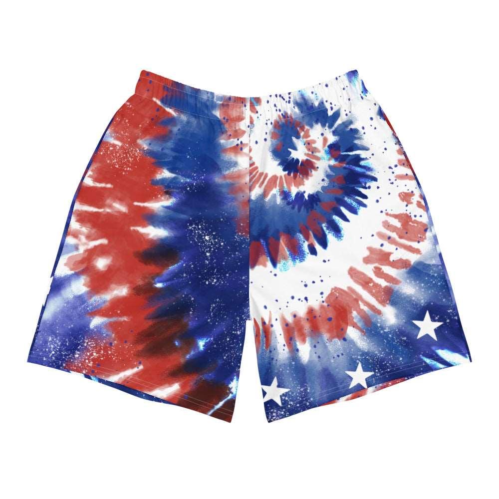Americana Tie-Dye Men's Athletic Long Shorts