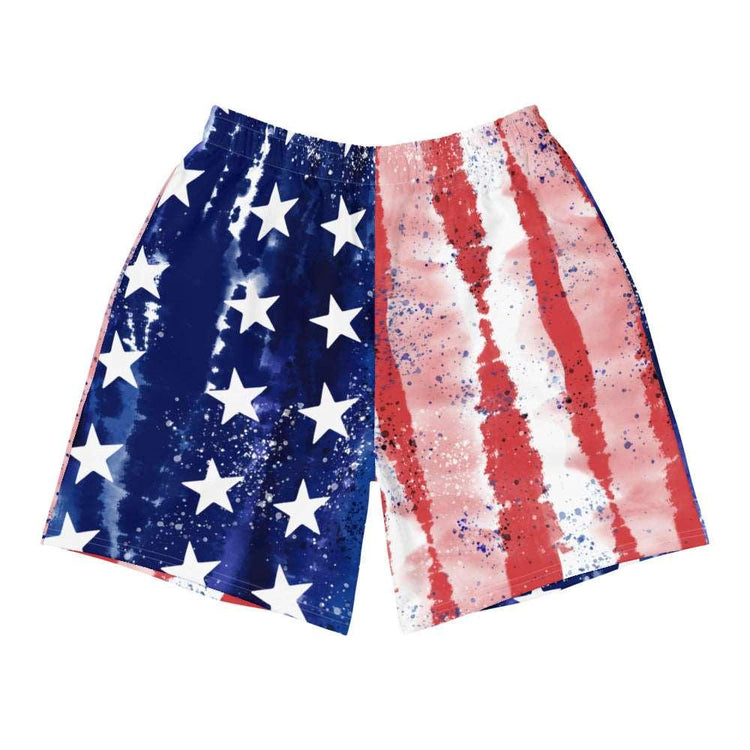 American Flag Men's Athletic Long Shorts