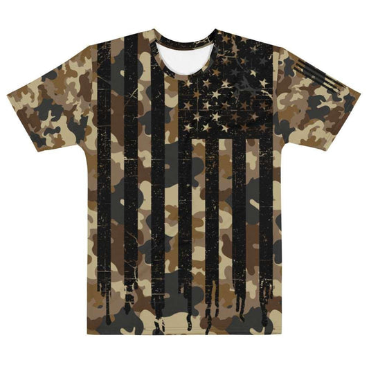 Black Flag on Brown Camo Men's T-shirt