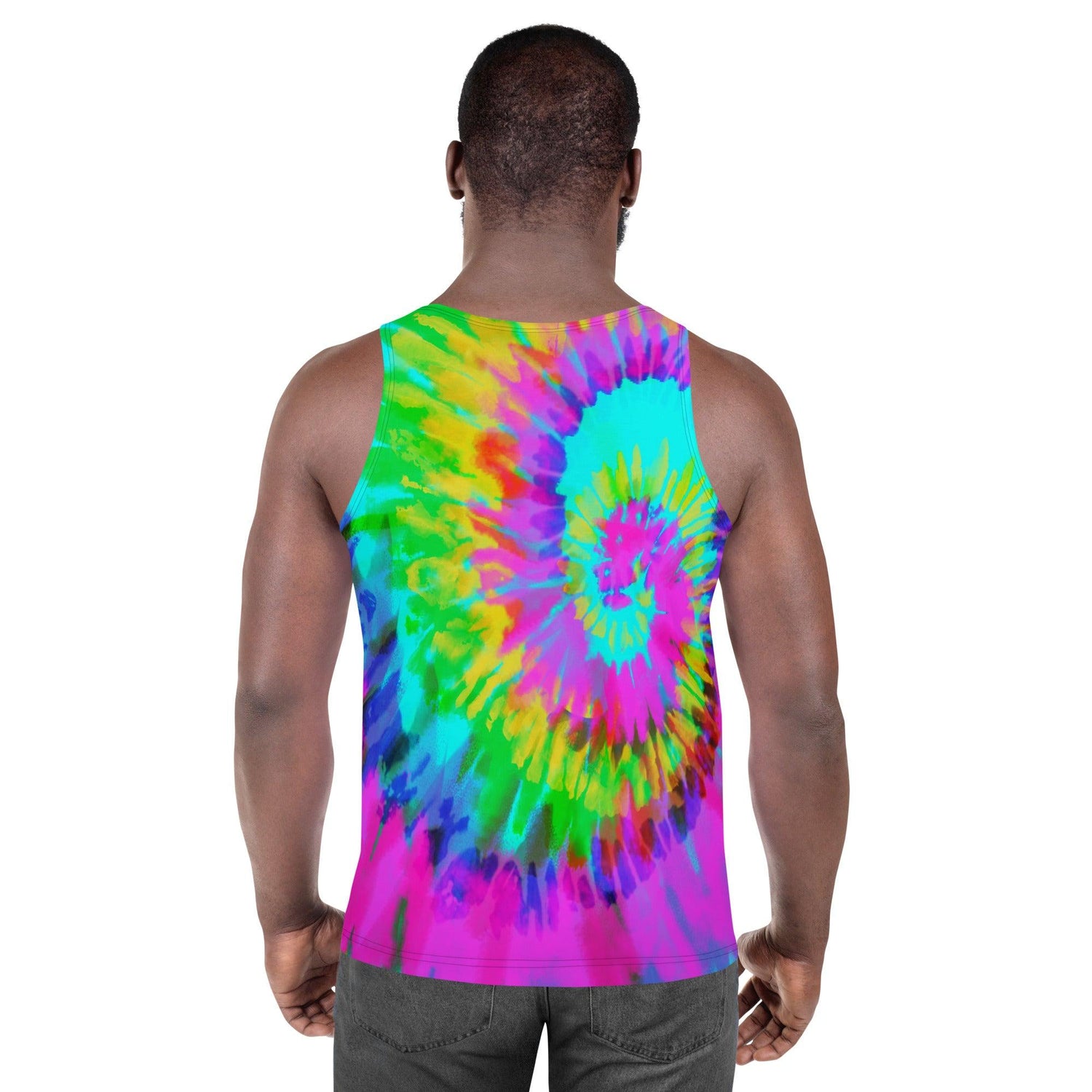 Neon Tie-Dye Unisex Tank Top