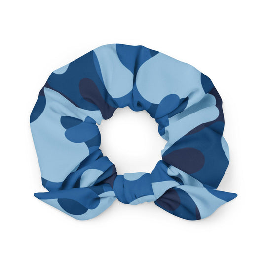 Blue Camo Recycled Scrunchie