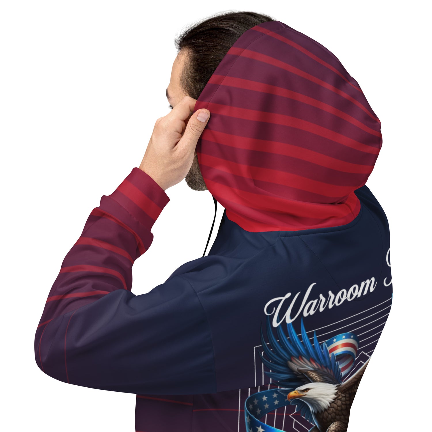 Warroom Posse Gradient Red and Black Unisex Hoodie - MessyBunFun - Your Destination for Stylish Unisex Clothing, Tops and bottoms - MessyBunFun.com